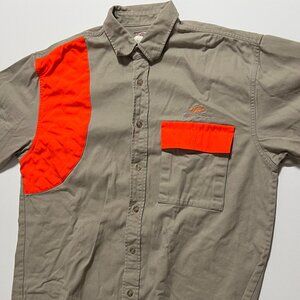 Team Realtree Long Sleeve Shirt Shooting Hunting Button Up Tan Men's size Large